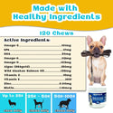 Heathlir Skin and Coat Supplement For Dogs With Salmon Oil, Biotin, Vitamin E, Omega 3