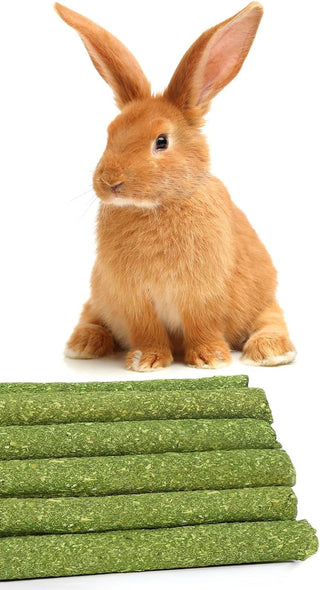 Natural Timothy Grass Stick, Chew Toys for Rabbit, Guinea Pig, Hamster, and Other Small Animals