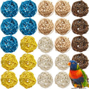 Assorted Color Pet Ball Toys for Dogs, Cats, Rabbits, Birds- Wicker Rattan Balls for Interactive Play and Exercise