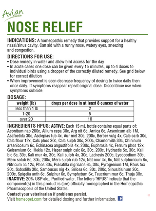 Avian Nose Relief