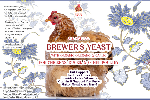 Brewer's Yeast with Garlic, Oregano, & Echinacea For Adult Chickens, Baby Chicks, Ducks & Ducklings