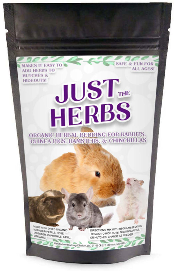 Just The Herbs: Herbal Bedding For Rabbits, Guinea Pigs, Chinchillas, & Hamsters