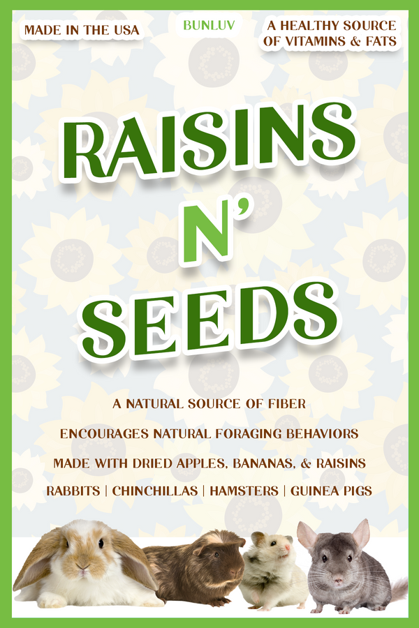 BunLuv Raisins N’ Seeds Treat For Rabbits, Guinea Pigs, Chinchillas, & Hamsters