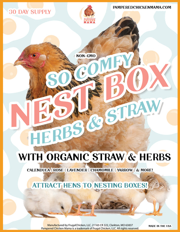 So Comfy Nesting Box Herbs & Straw - Mixture of Sterilized Organic Straw & Non-GMO Herbs